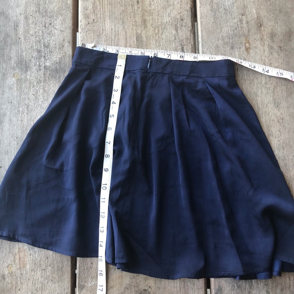 Dreampop Cynthia Rowley Navy Silky Miniskirt NEW - Picture 5 of 5